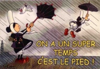 Novelty postcard - la Bretagne - la météo